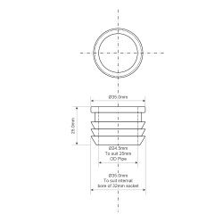 McAlpine Redukcja kanalizacyjna biała 32x25mm FLEXCONN-3225-WH